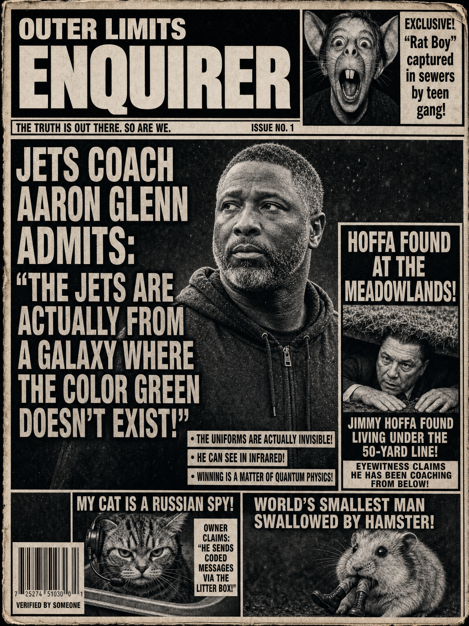 Outer Limits Enquirer — Jets edition front page